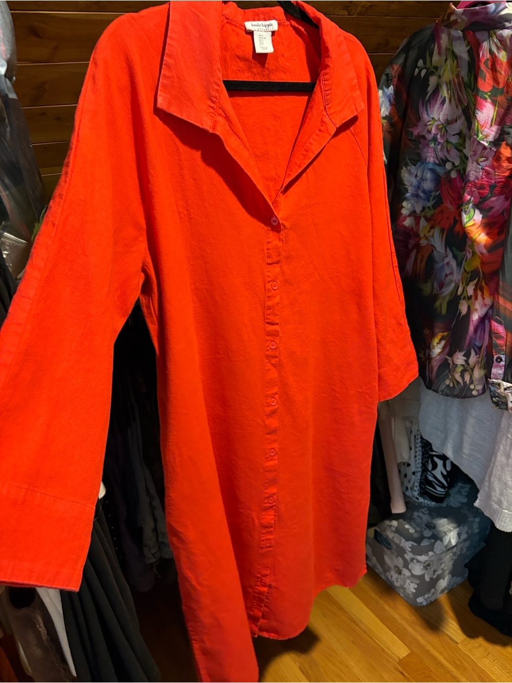 Haute Hippie Red Button-Front dress